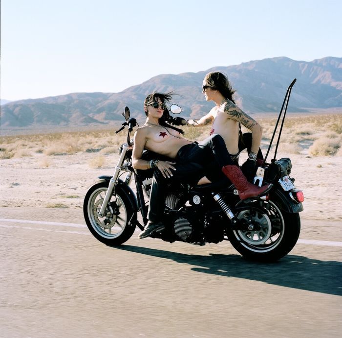 Girls on a motorcycle in Yantai