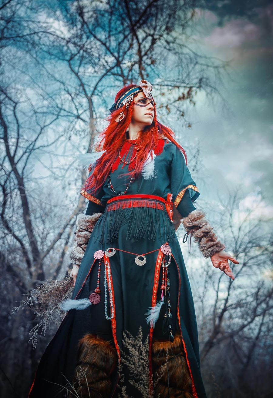 Girls in Slavic costumes underwear in Yantai