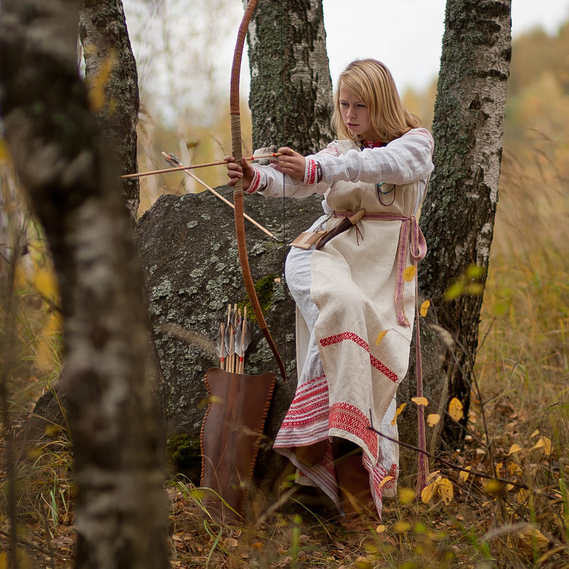Sexy photo Girls in Slavic costumes in Yantai