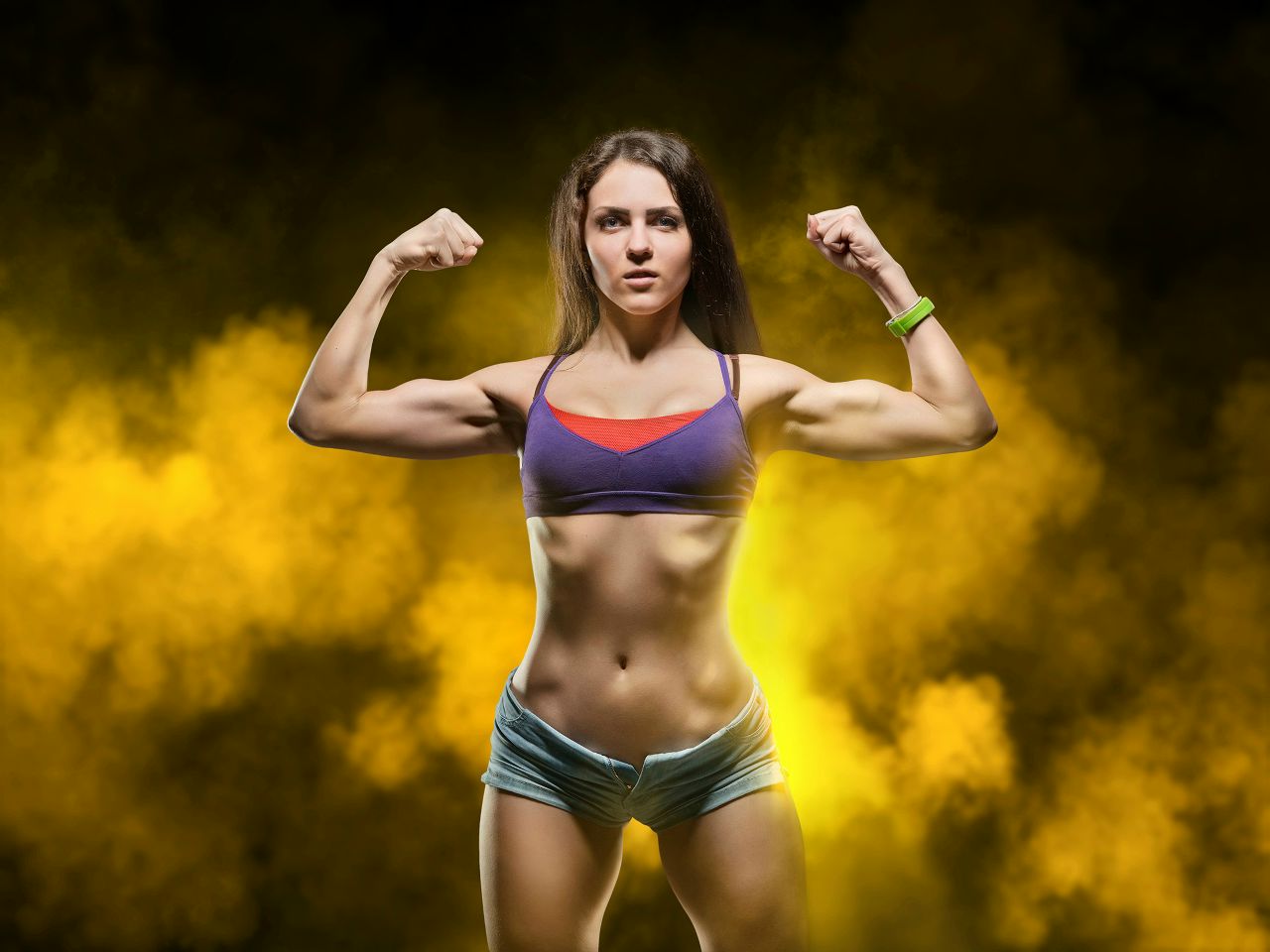 Athletic girls in Yantai